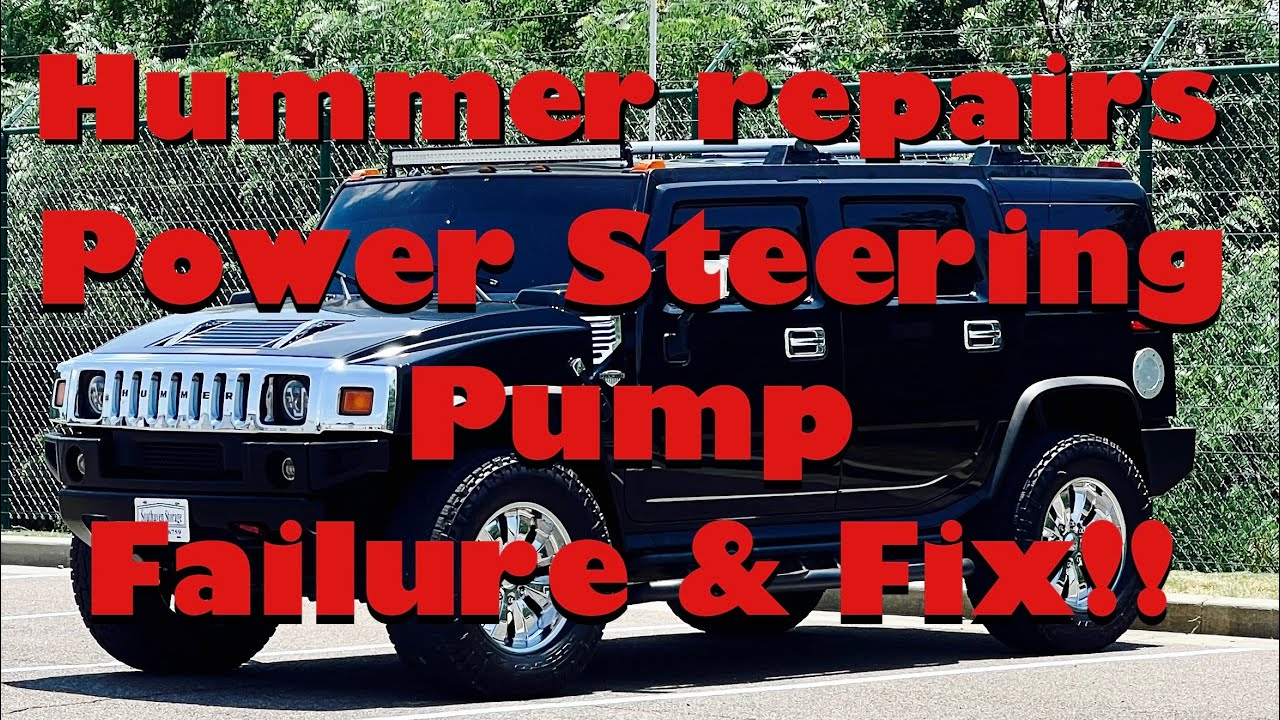 H2 Hummer Repairs Power Steering Pump remove & install