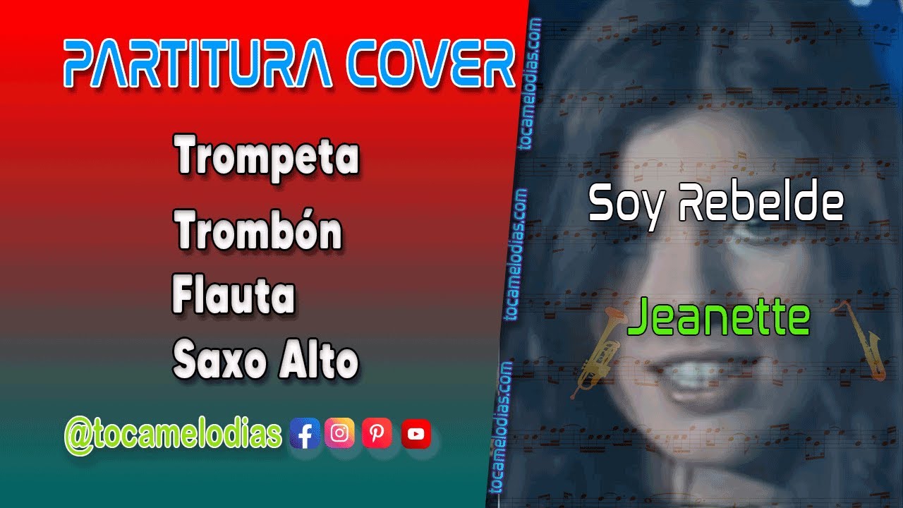 (Partitura Cover Trompeta) ❤️🎵Soy Rebelde - Jeanette🎵🎺