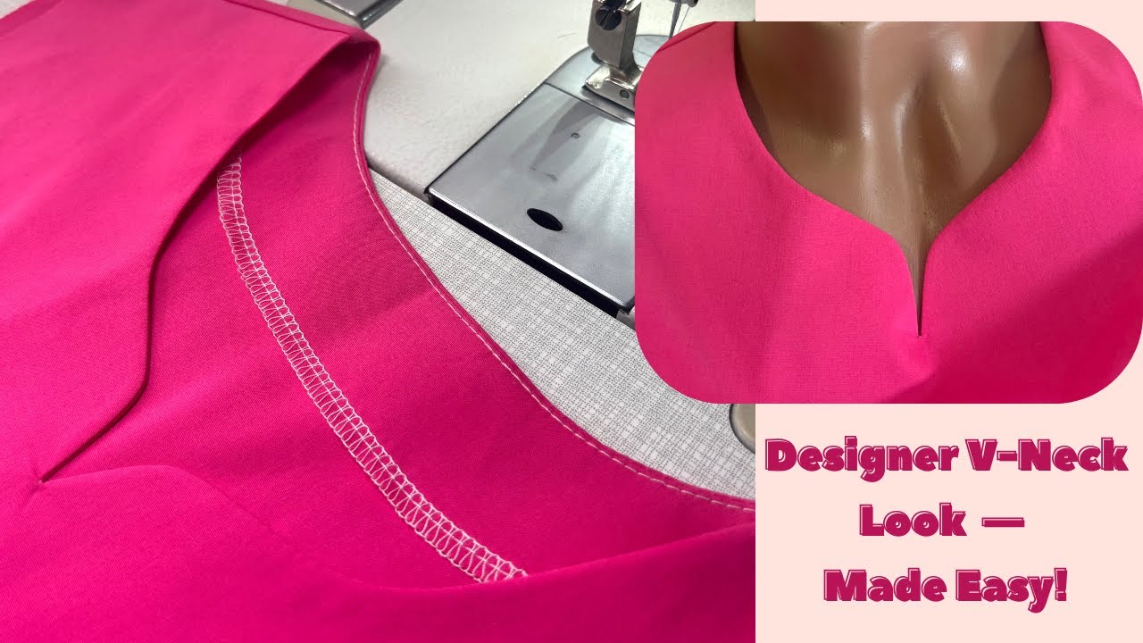 Perfect Notched V-Neck — Easy Sewing Trick You’ll Love! ✨ sewing tutorial