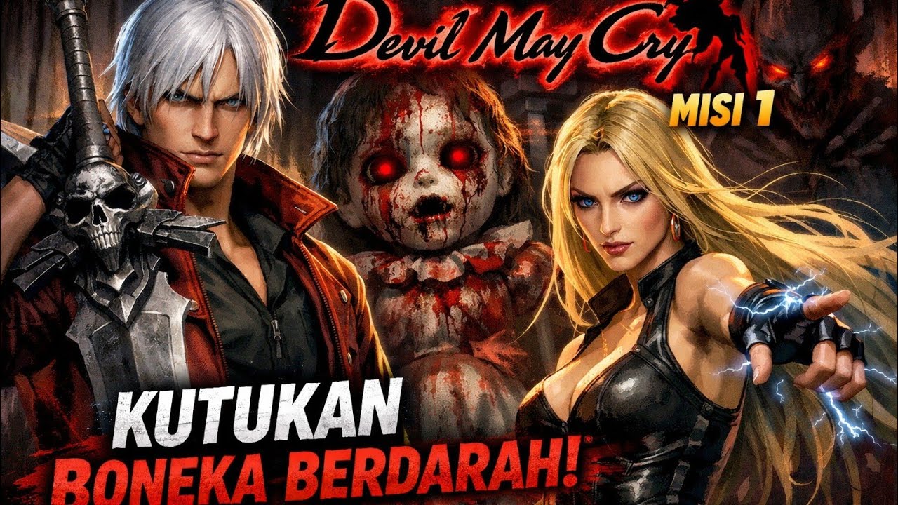 Pertemuan awal Dante dengan Trish.!! Misi 1 - Kutukan boneka berdarah!! part 1 Devil May Cry 1