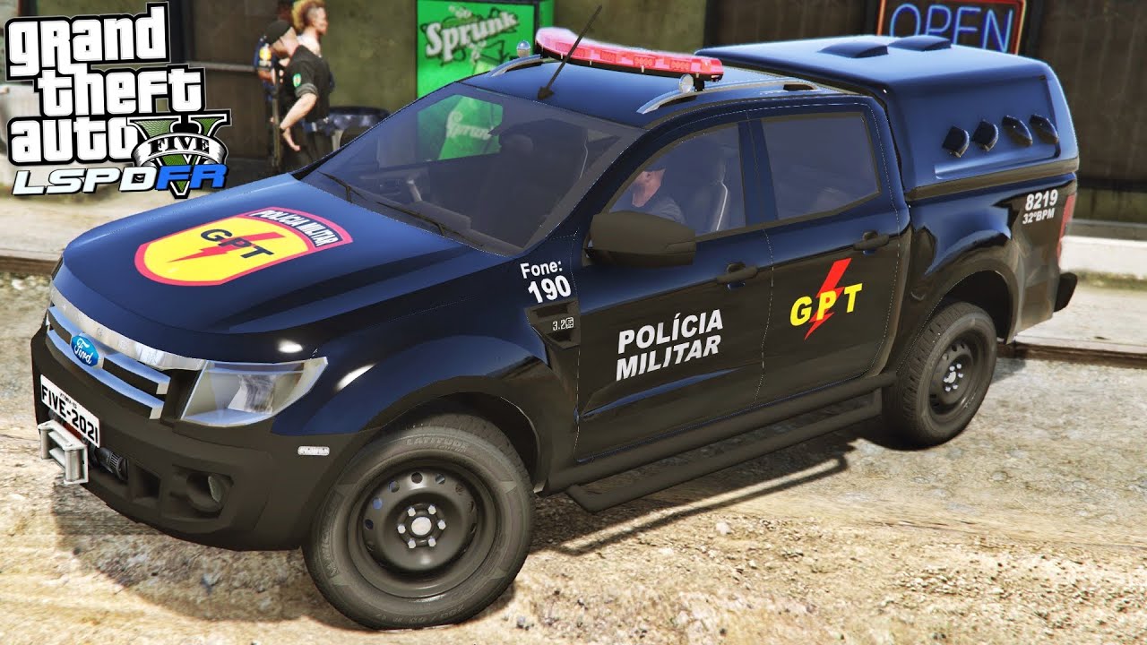 GTA V PMGO - PATRULHAMENTO COM O GRUPO DE PATRULHAMENTO TÁTICO - GPT DE GOIÁS | FORD RANGER 2014