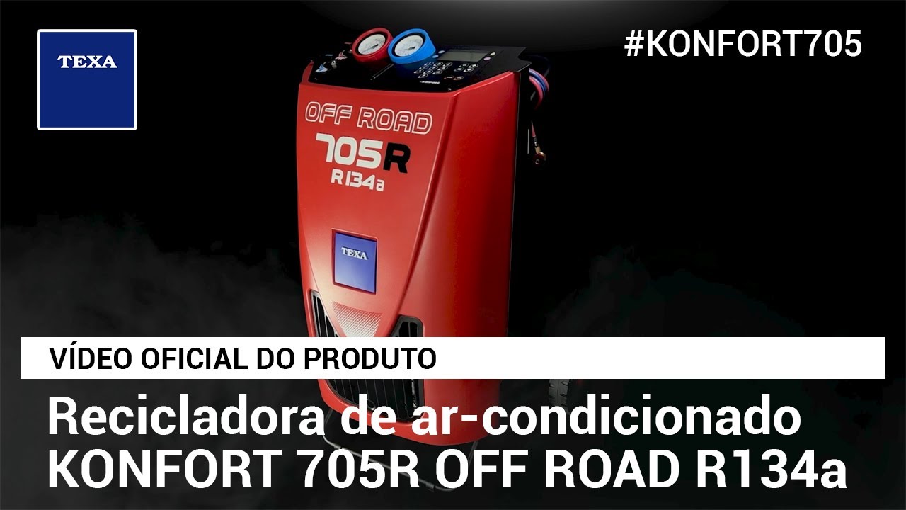 Conheça todas as características da recicladora KONFORT 705R OFF ROAD para R134a da TEXA