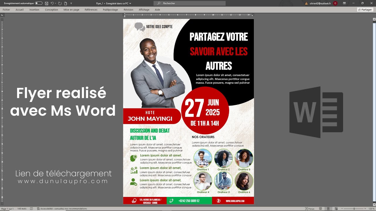 comment réaliser un meilleur flyer facilement en ms Word