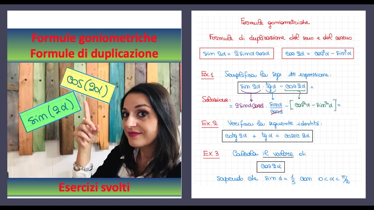 Formule di duplicazione: esercizi svolti