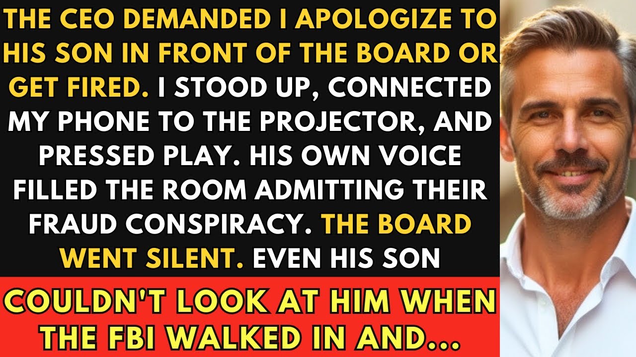The CEO Demanded I Apologize To His Son In Front Of The Board - So I Played The Recording