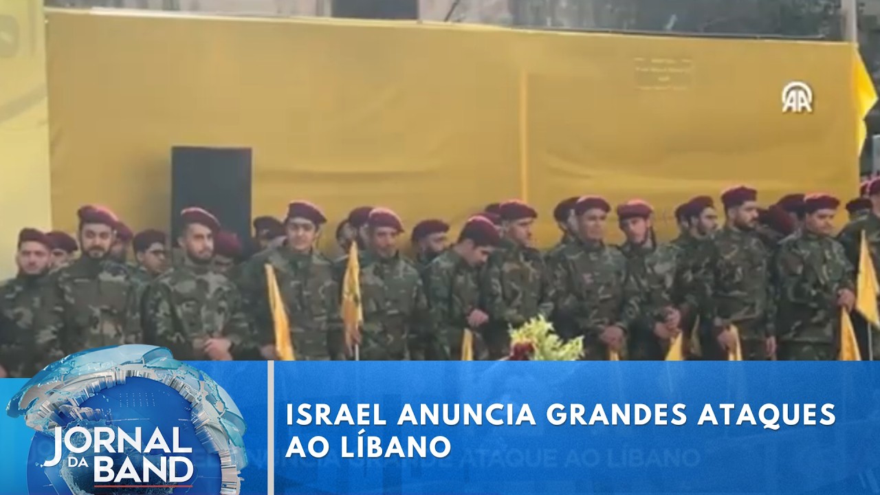 Ex&eacute;rcito de Israel anuncia que ir&aacute; realizar 'um grande ataque' ao L&iacute;bano | Jornal da Band