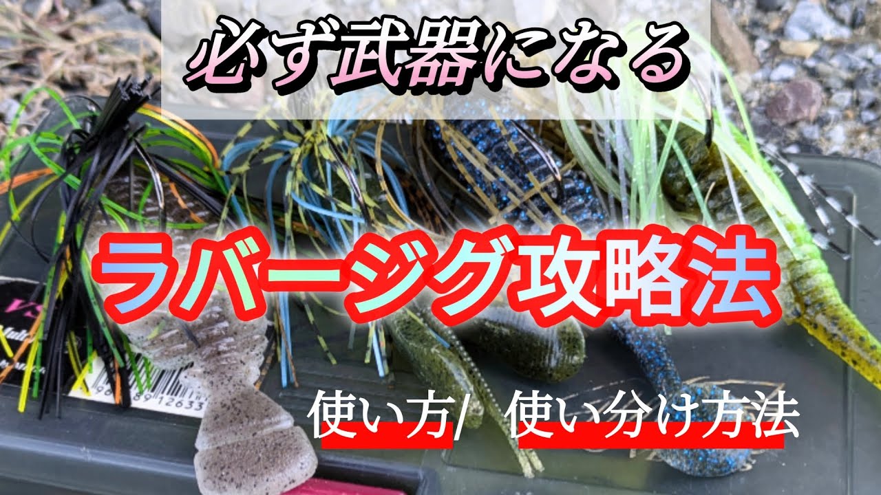【初冬】【バス釣り】必ず頼りになるラバージグ！減水の五三川！釣行動画　使い方使い分け方法