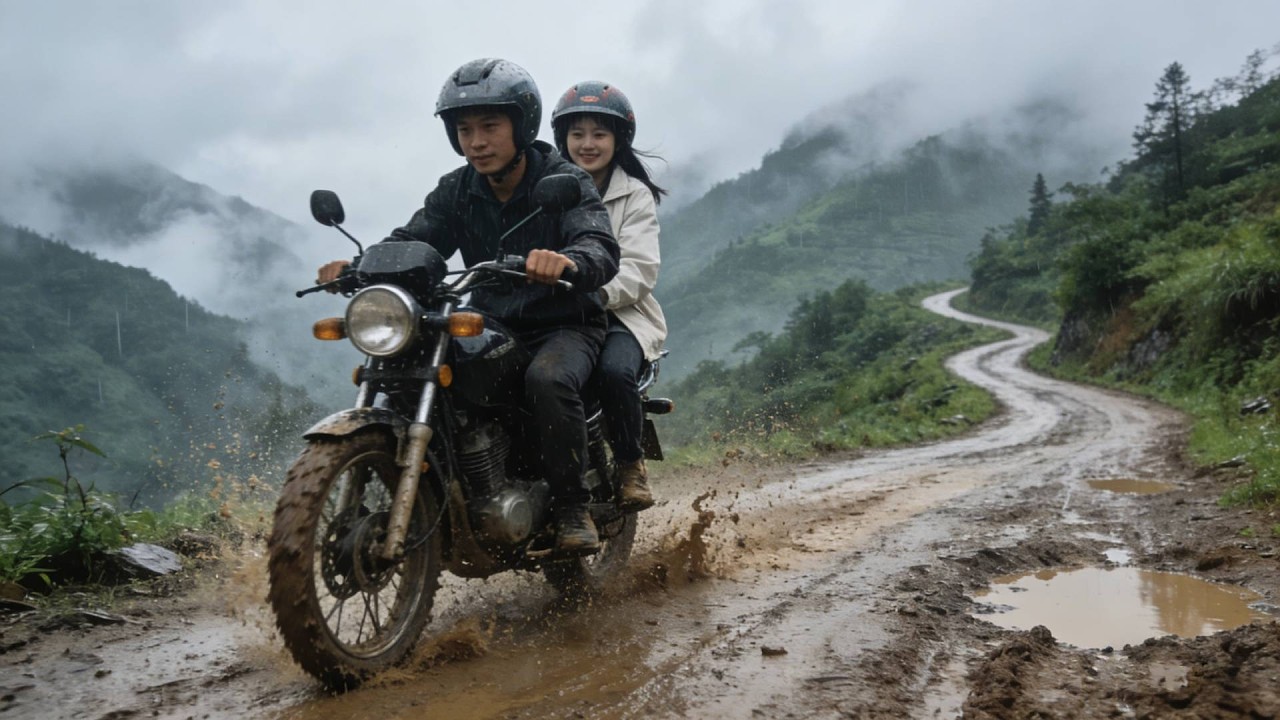 A kind young man took the aunt down the mountain to see a doctor.