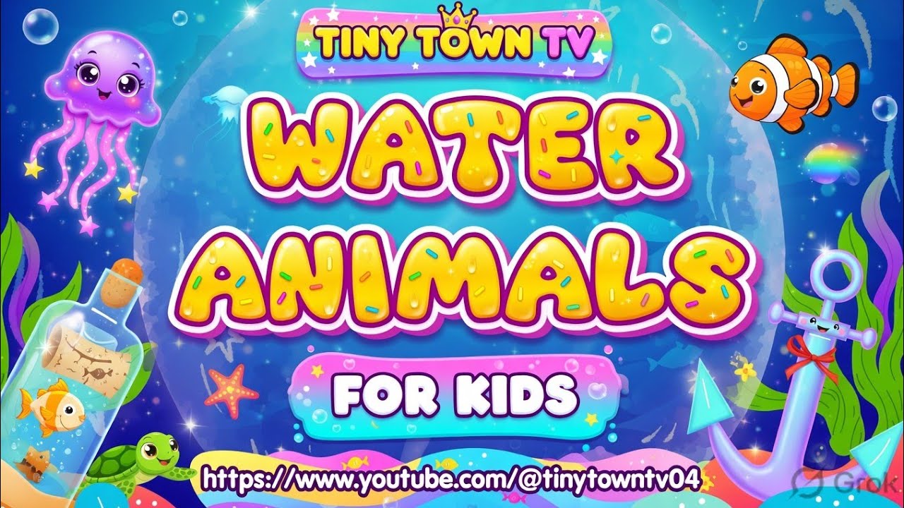 Water Animals for Kids | Learn Sea & Water Animals Names | Educational Video #kidslearning #youtube 