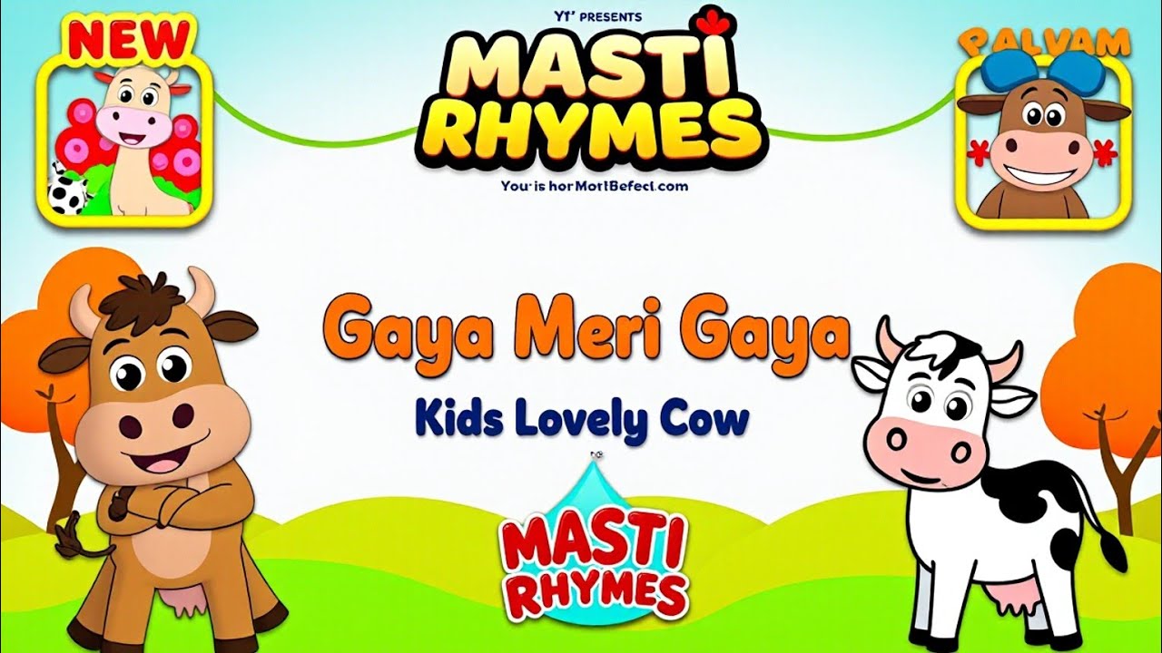 गया मेरी गैया | प्यारी गाय का गीत | Cow Song for Kids | Hindi Nursery Rhyme | Masti Rhymes YT #Cow
