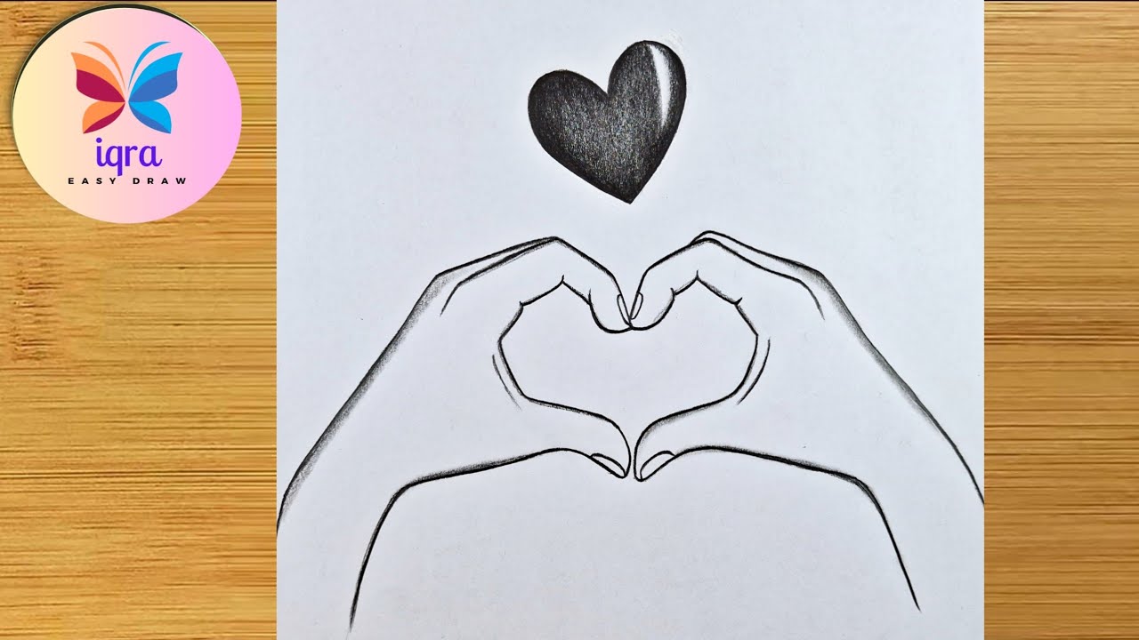 How to Draw A Hand Making A Heart Easy Step-by-Step || Hand With Heart Draw fo beginners || Art