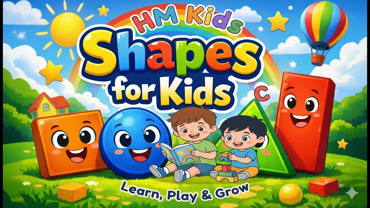 🟥🔵 Shapes Song for Kids 🎵 | Learn Colors & Shapes | HM Kids