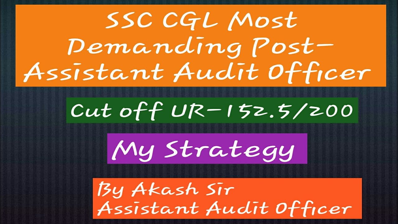 SSC CGL MOST DEMANDING POST AAO//MY Strategy//100% work//In Hindi