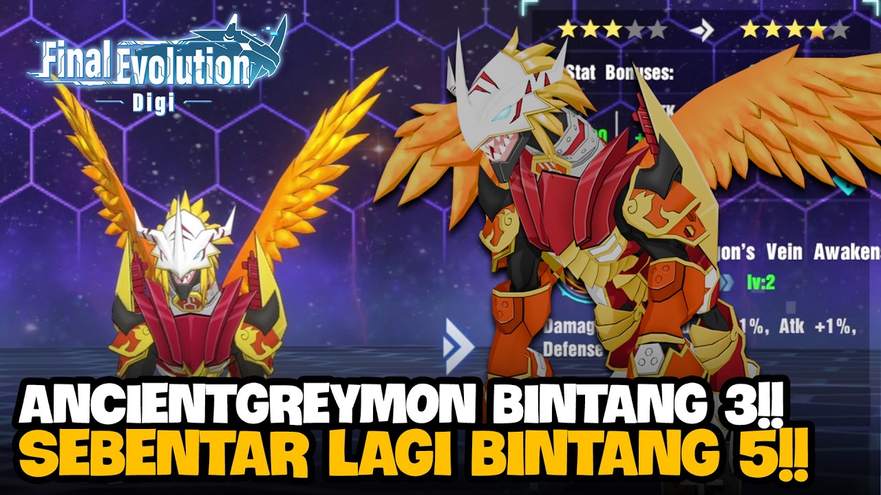AKHIRNYA AncientGreymon BINTANG 3!! BUILD NYA BUTUH KESABARAN!! - Digimon The Final Evolution Digi