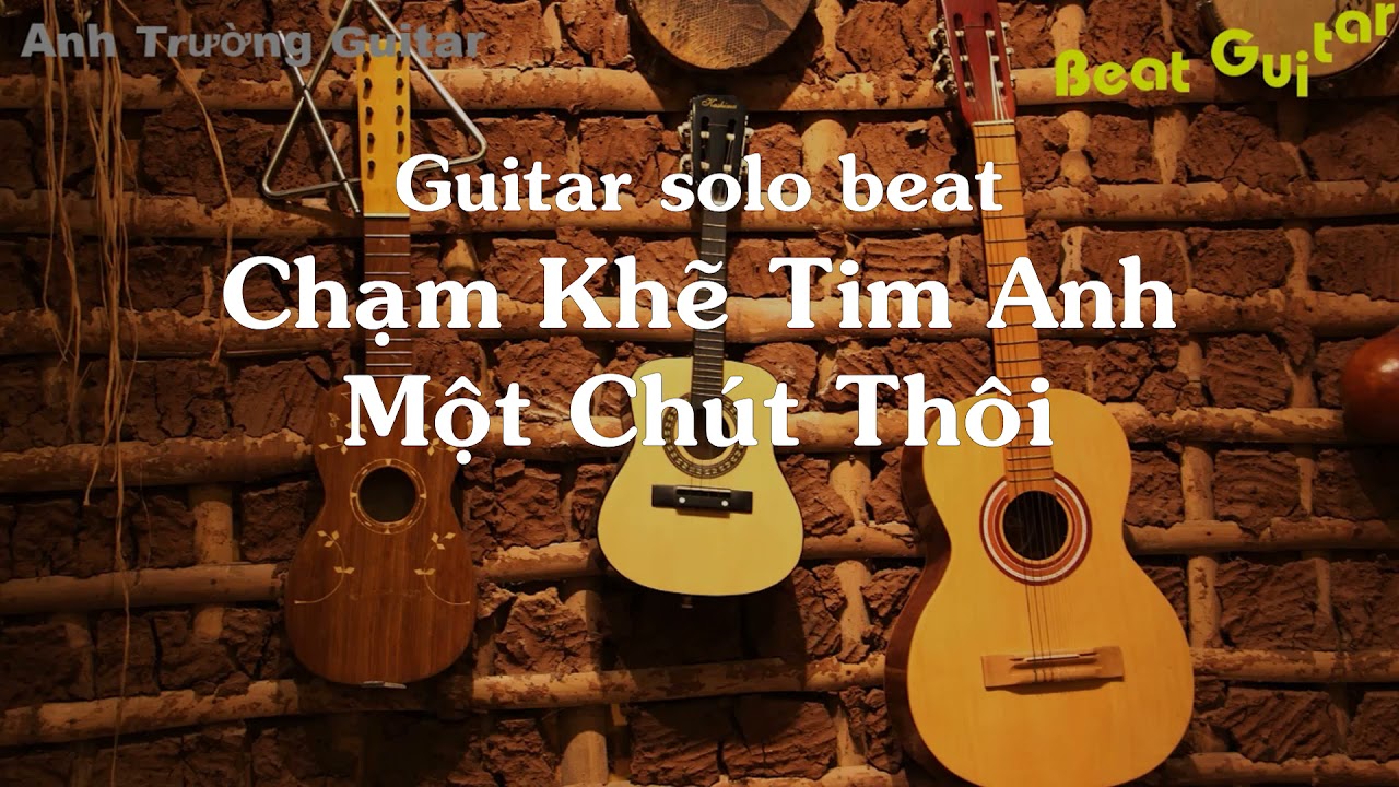 Karaoke Tone Nữ Chạm Khẽ Tim Anh Một Chút Thôi - Noo Phước Thịnh Guitar Solo Beat Acoustic