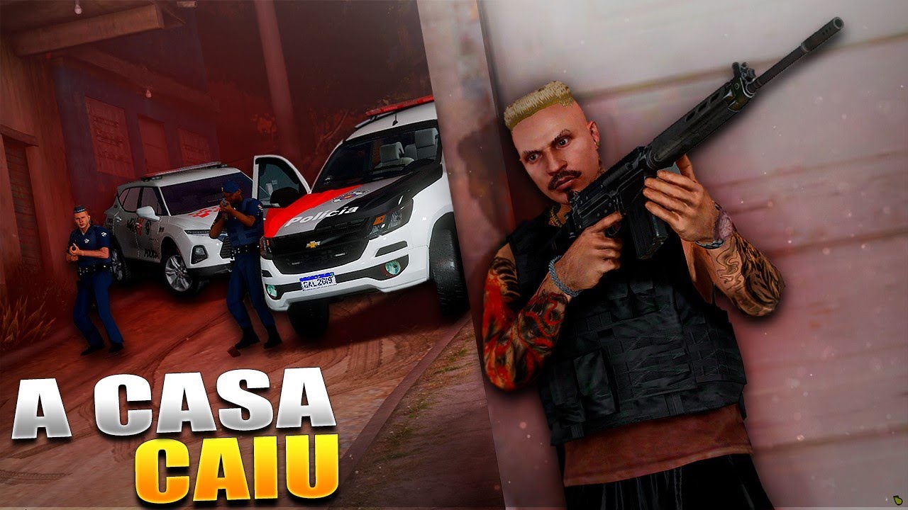 GTA V - VIDA DO CRIME | A POLICIA INVADIU O MORRO ATRAS DO PATRÃO.  #05
