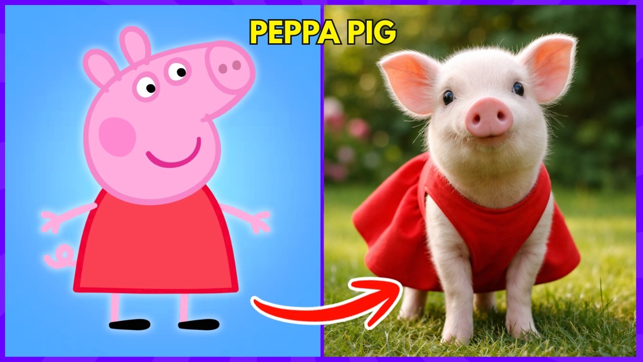 🐷QUIZ PEPPA PIG / 🔉ADIVINHE PELA VOZ/ Como seria na VIDA REAL🤯/ Zera Quiz