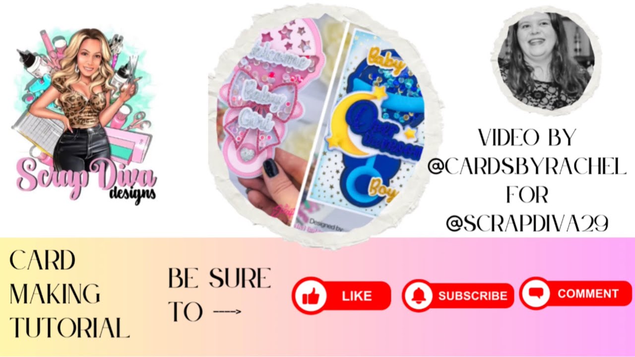 Shaker Baby Card using @ScrapDiva29 products 🩷💙