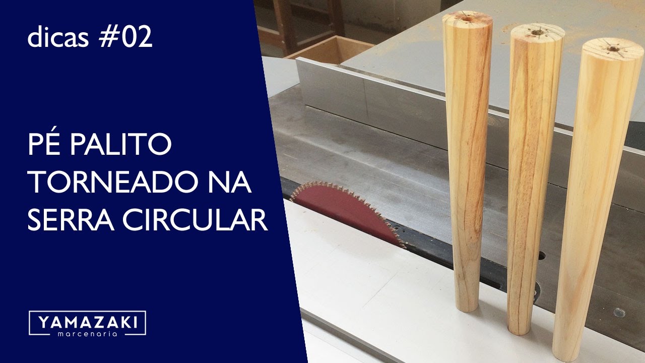 Pé palito torneado na serra circular - Dicas de Marcenaria #02