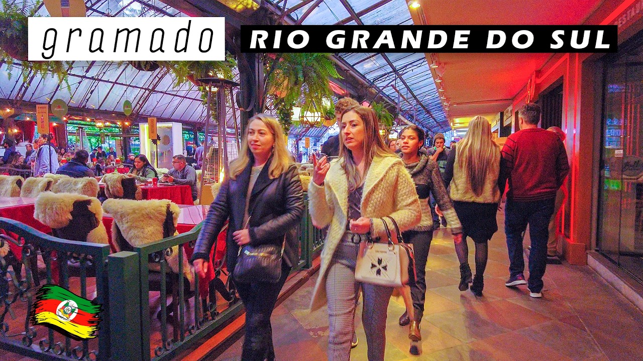 Walking in GRAMADO — The best winter destination in Brazil 🇧🇷 Rio Grande do Sul, Southern Brazil