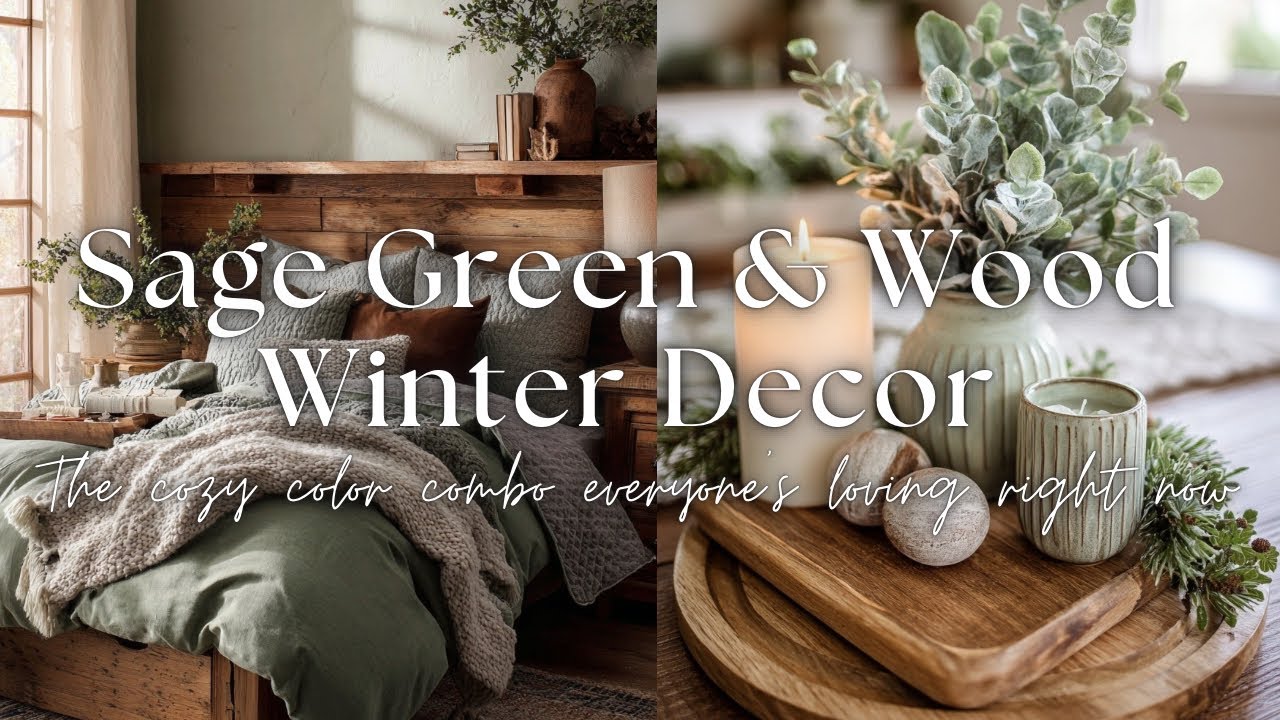 🌲 Obsessed With Cozy Winter Homes? Why Sage Green & Wood Is the Coziest Decor Trend Right Now