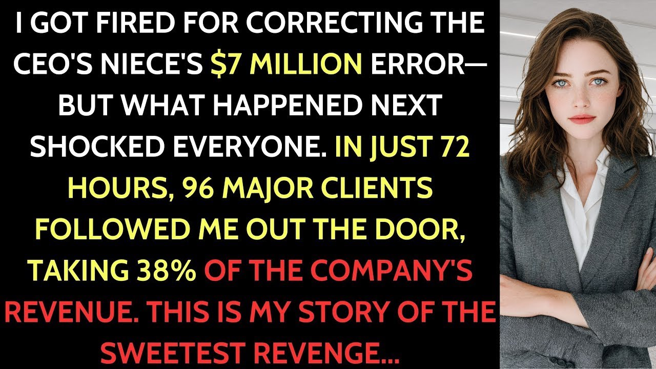 Fired for Correcting CEO’s Niece—3 Days Later, 76 Clients Left With Me