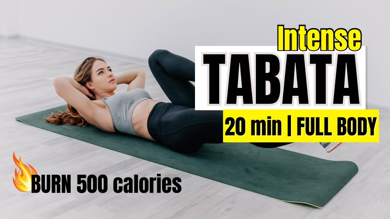 20-Min Intense TABATA Workout 🔥 Burn 500+ Calories | Full Body, No Equipment | no repeats