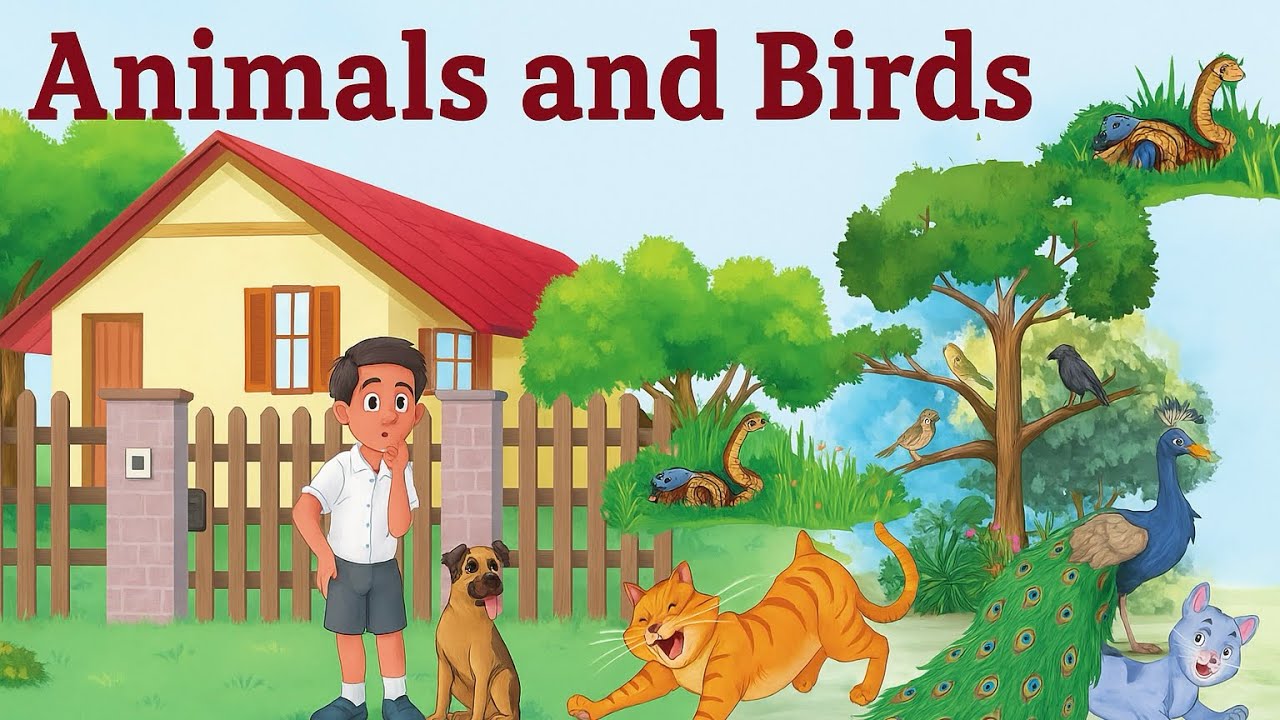 Animals and Birds | Mridang Chapter 5 (Part-2) | Class 1 English | NCERT |