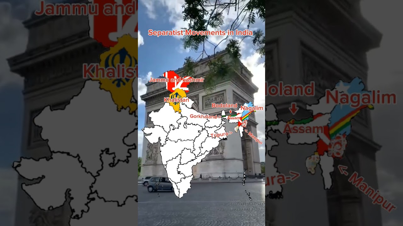 Separatist Movements In India #Map #India