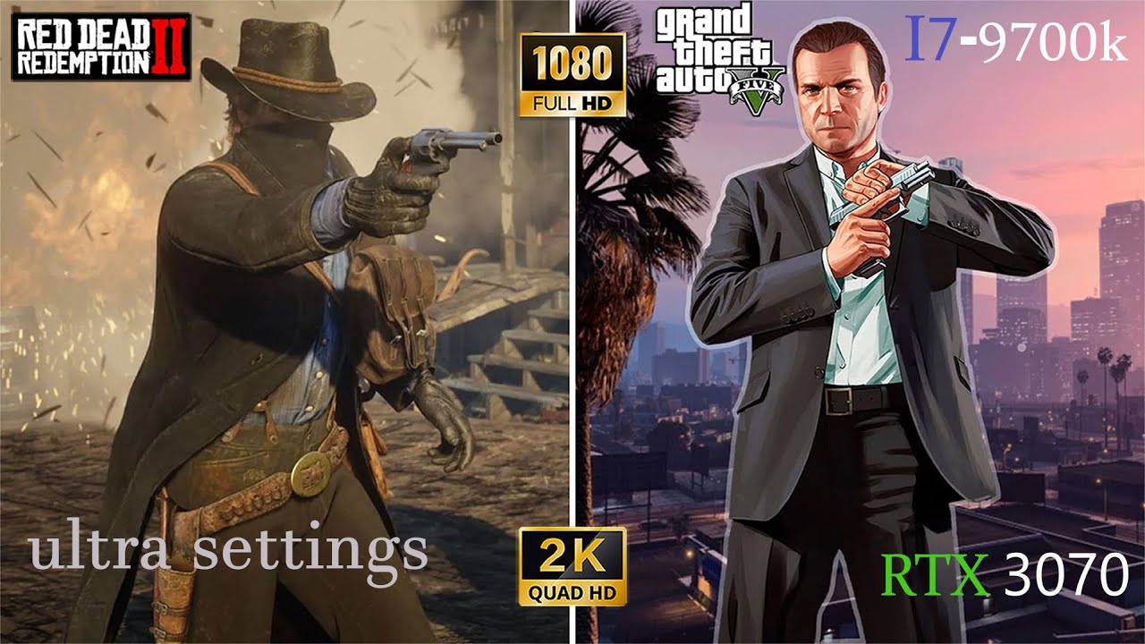 Red Dead Redemption 2&Gta V RTX 3070 8 GB+i7 9700K Ultra Graphics|1080P 1440p #pc #rdr2 #benchmark