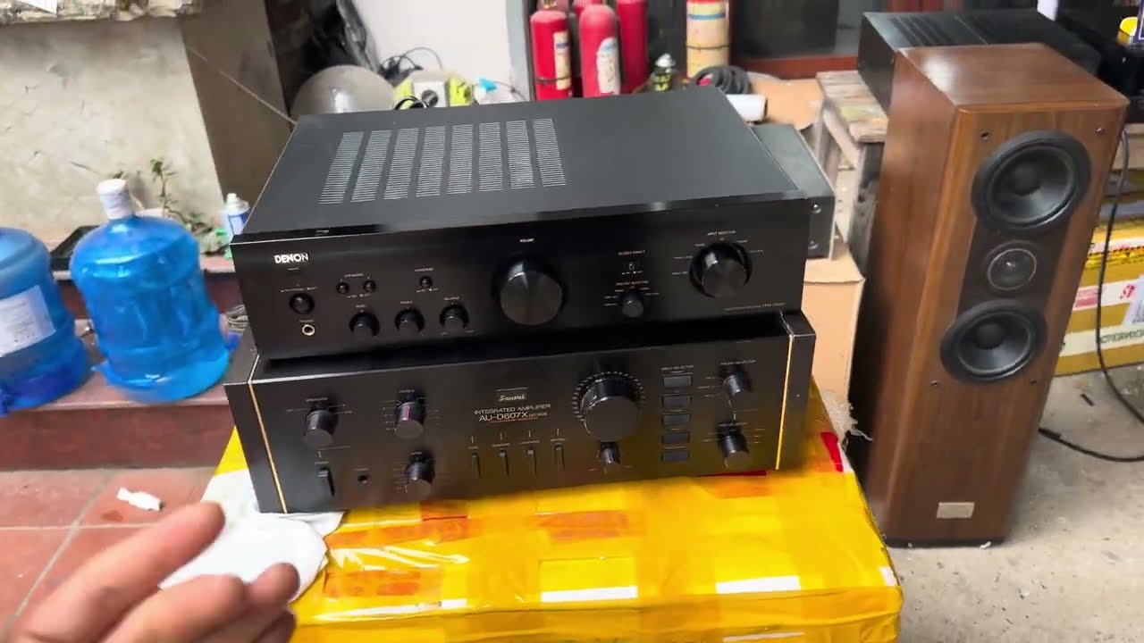 Loa Pioneer cây 200w trên một thùng và báo giá amply khoẻ sansui giá rẻ!