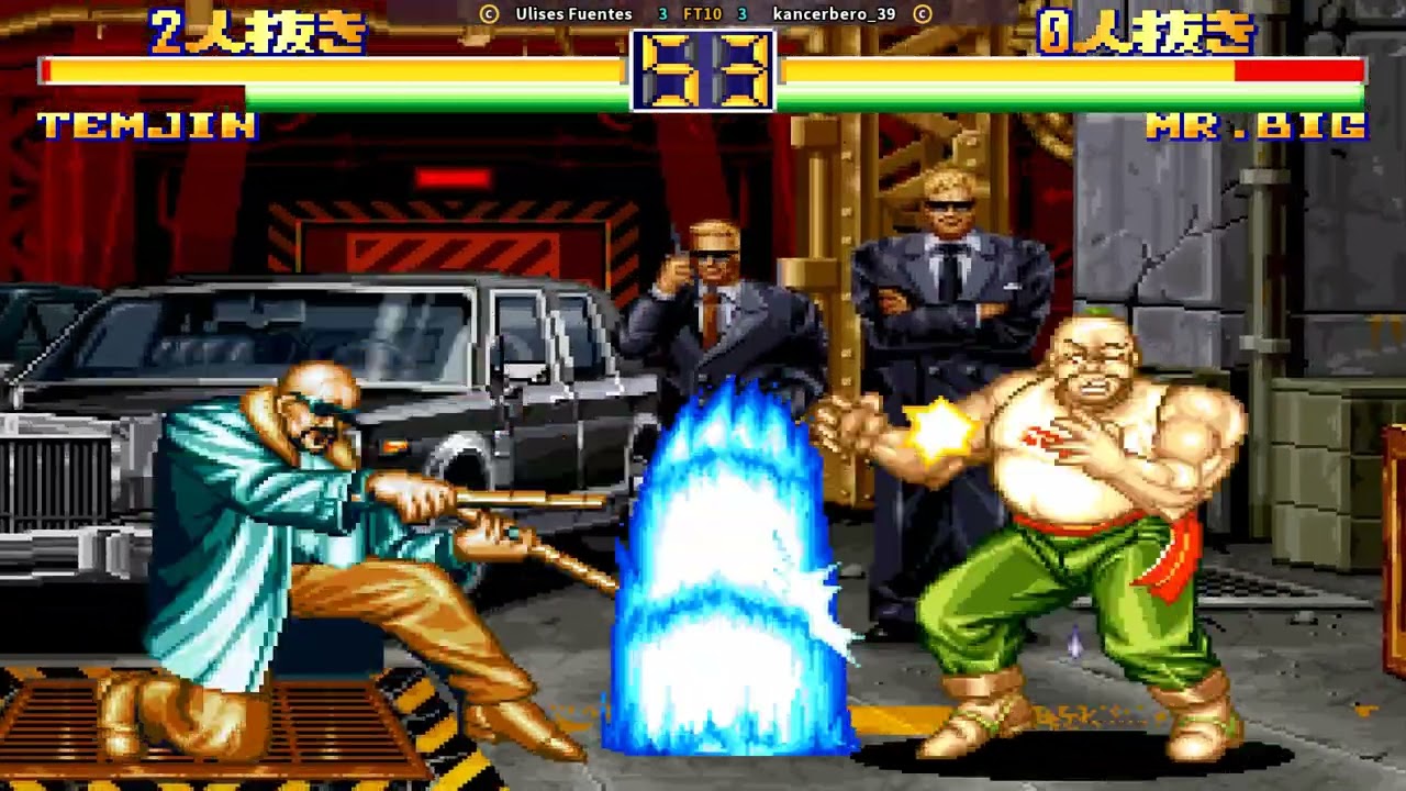 Art of Fighting 2 FT10 Ulises Fuentes (John/Temjin) vs kancerbero 39 (Mr Big) ROLLBACK NETCODE