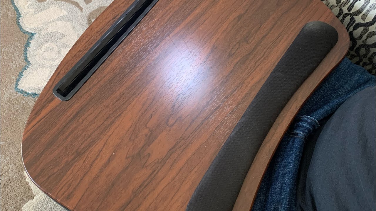 Sofia + Sam Oversized Lap Desk w/ Memory Foam Cushion, Detachable USB Light, Fits Laptop Up To 20”