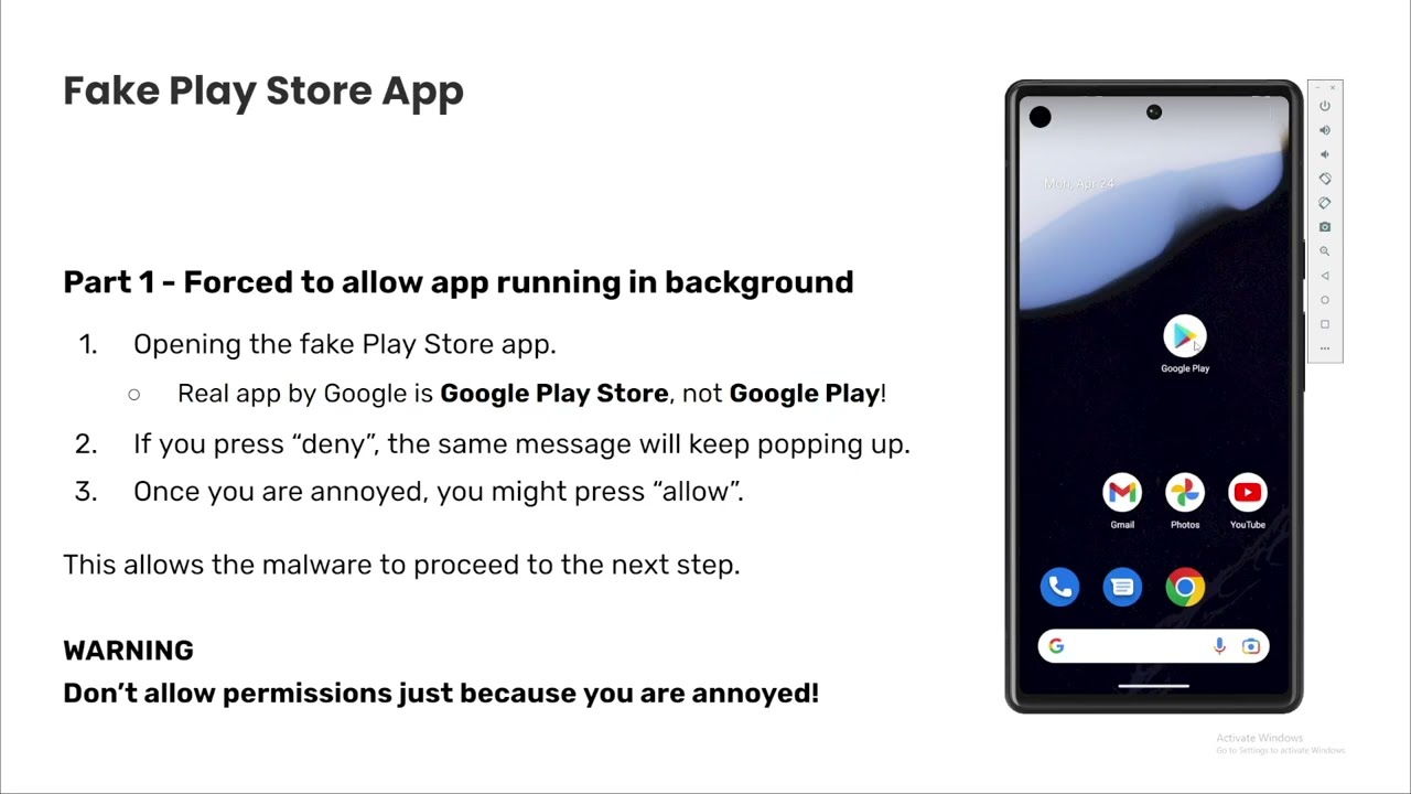 (Malware) Fake Google Play Store App (FULL)