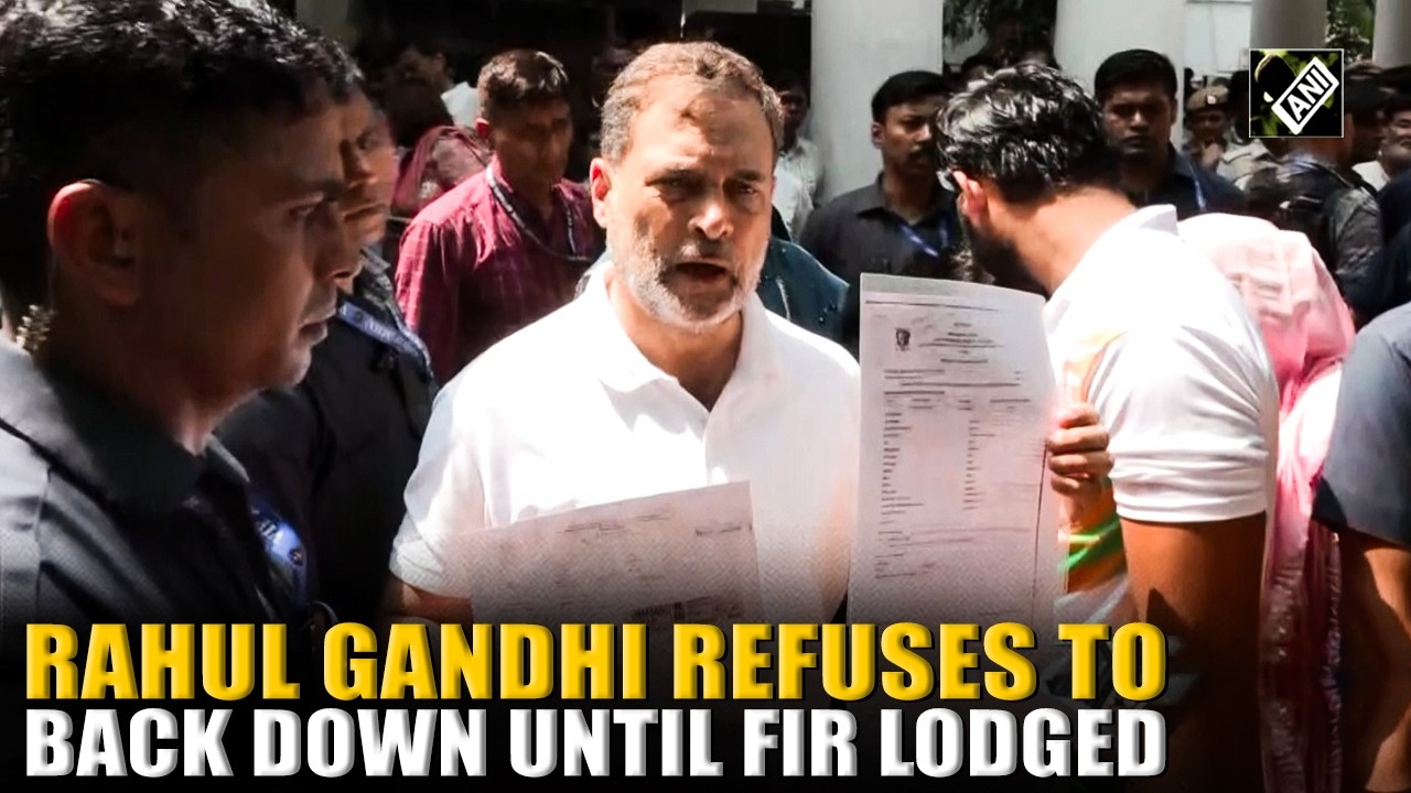 Rahul Gandhi sits on Dharna, demands FIR over alleged use of pellet guns at July 20 protesters