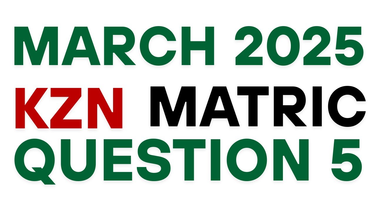 Trigonometry - Grade 12 | KZN March 2025 | Question 5 Fully Explained