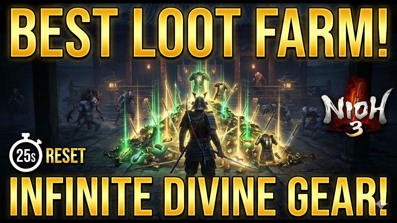 The ABSOLUTE BEST Divine Loot Farm in Nioh 3 (25 Second Reset)