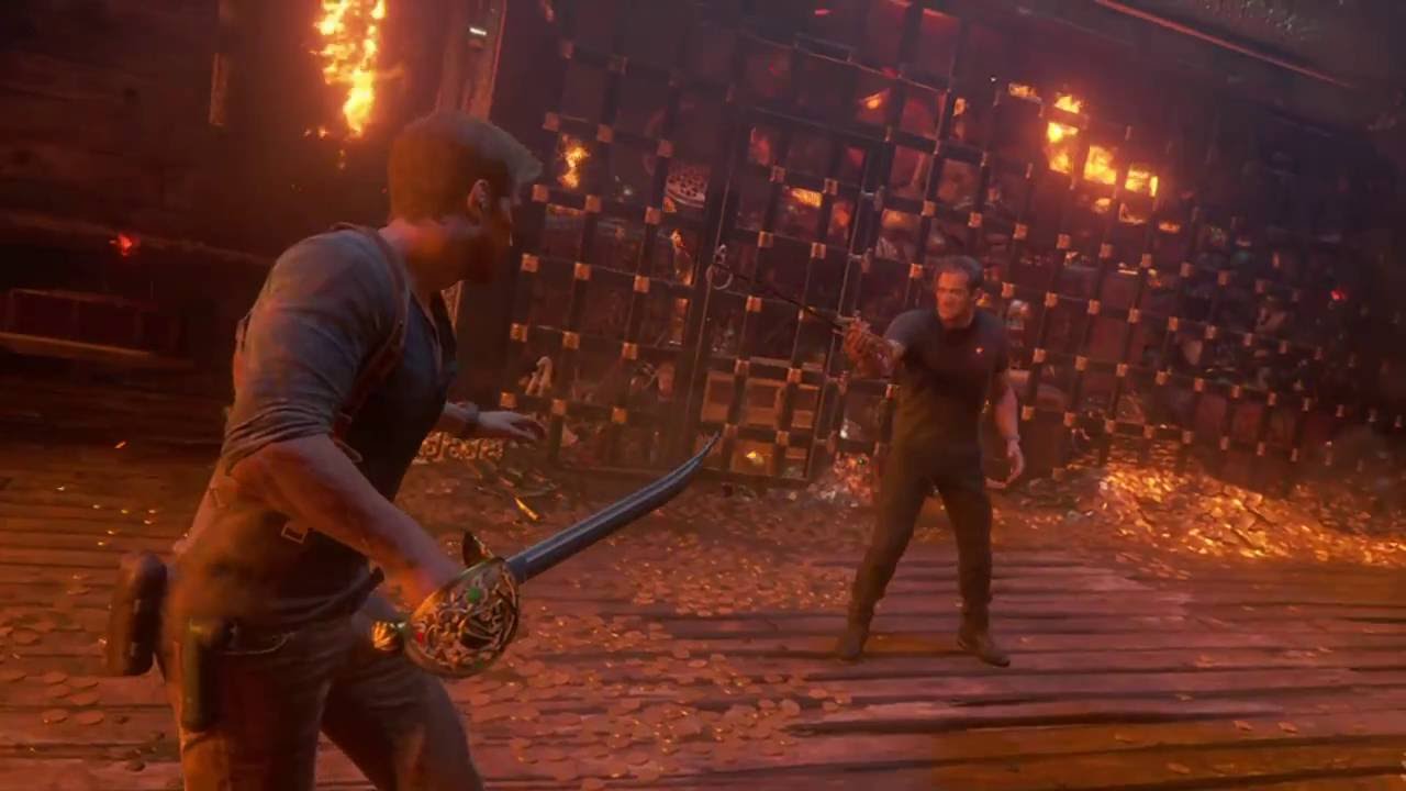 Uncharted 4: A Thief’s End: Final Fight Swordmaster Trophy CRUSHING No Damage or HUD!