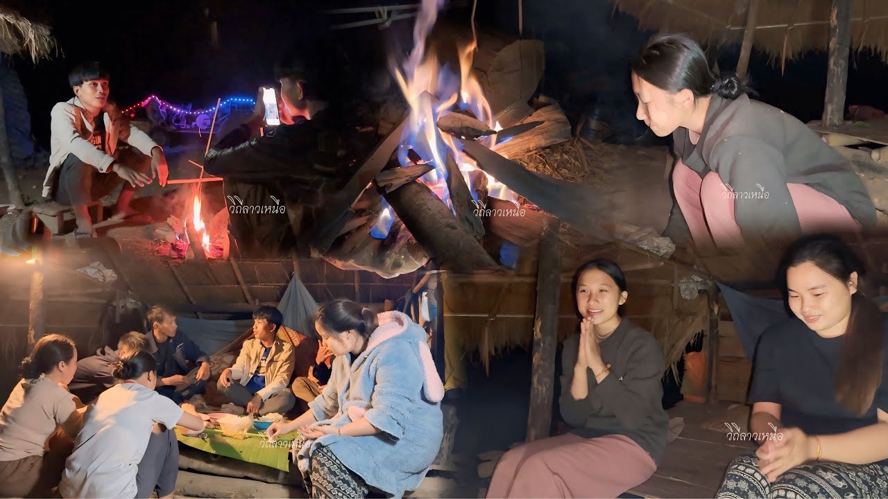 กินข้าวบ้านสาวม้งบนดอยบรรยากาศอบอุ่นมาก