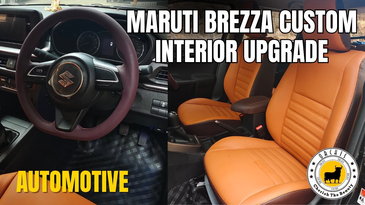 Преображение интерьера Maruti Brezza | Чехлы на сиденья из высококачественной кожи и индивидуальн...
