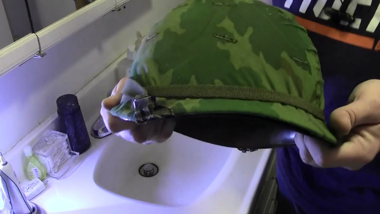 US M1 Helmet cover installation