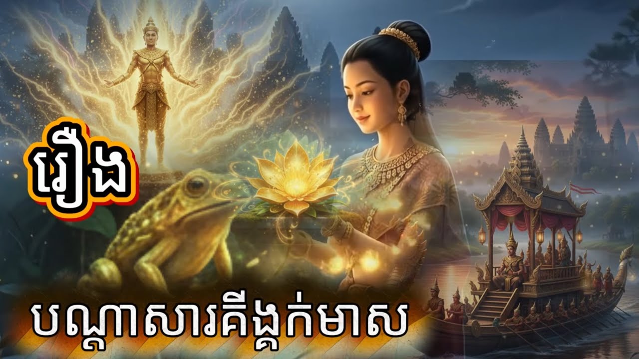 រឿង បណ្ដាសារគីង្គក់មាស Khmer Folklore Story | The Golden Frog and the Sacred Lotus Festival