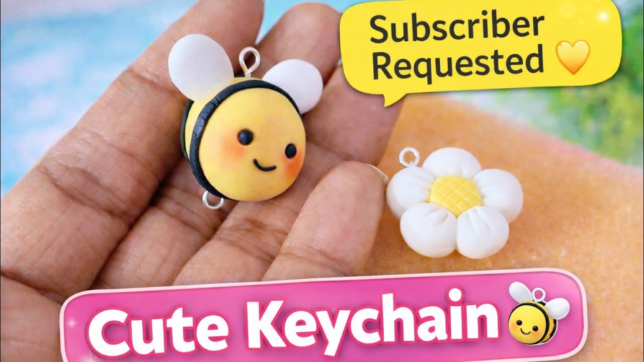 Requested video 💛 | DIY Cute Bee Keychain | Handmade