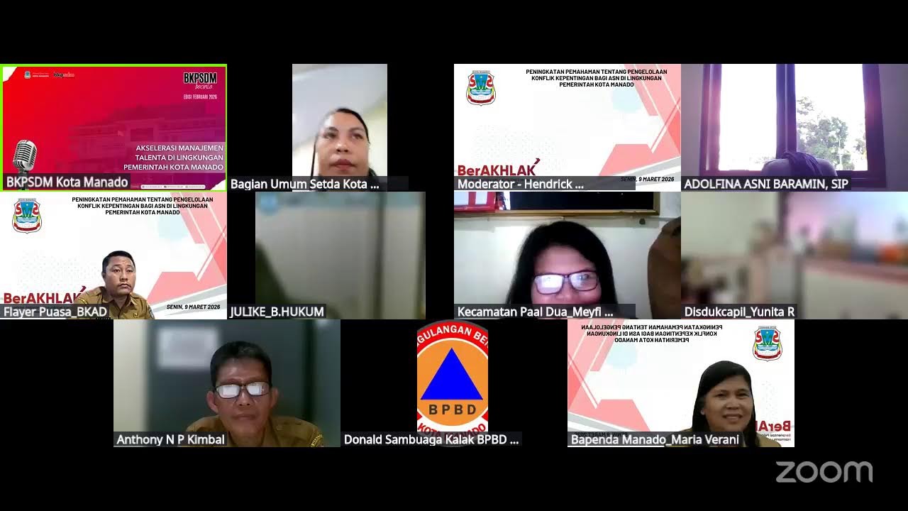 Webinar Peningkatan Pemahaman Tentang Pengelolaan Konflik Kepentingan Bagi ASN