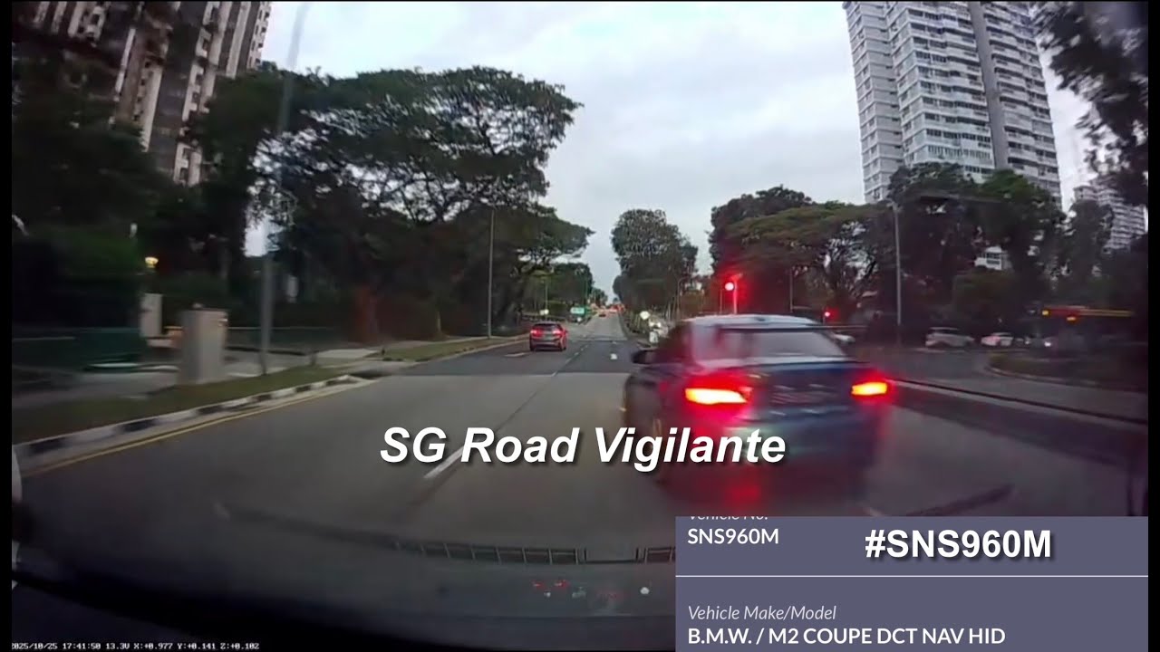 25oct2025 #SNS960M BMW M2  speeding,  highbeam camcar overtake from the right and  brake check