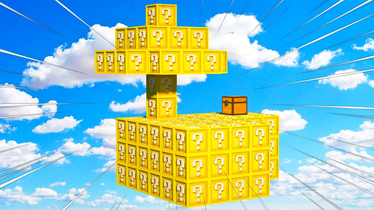 Skyblock men allt är Lucky Blocks!