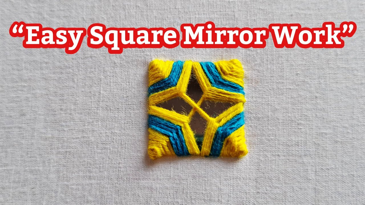 “Latest Square Shape Mirror Work Pattern” “Hand Embroidery Art” #trending #viral 