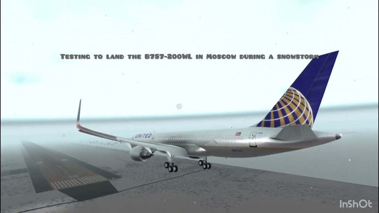 Try to land in moscow with a snowstorm
