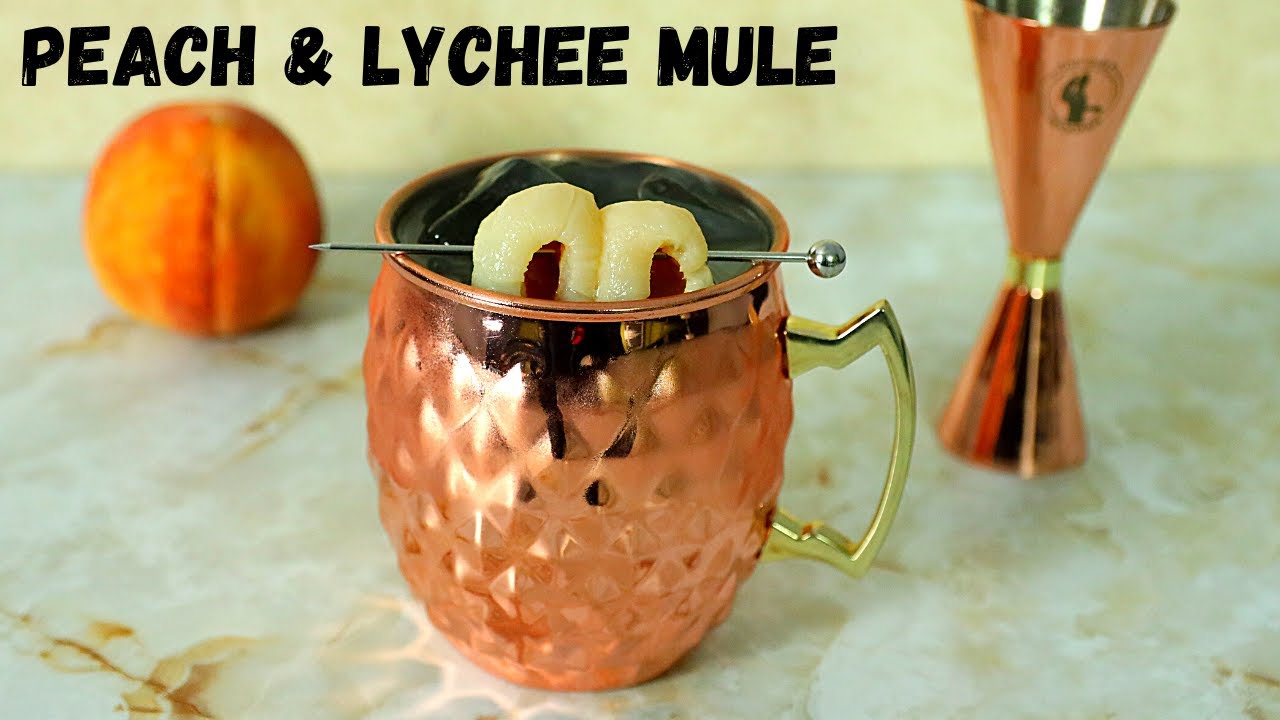 Peach and Lychee Moscow Mule | Super Tasty and Refreshing Cocktail Recipe