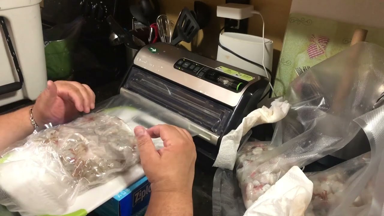 Vacuum seal tricks (fresh Shrimp)